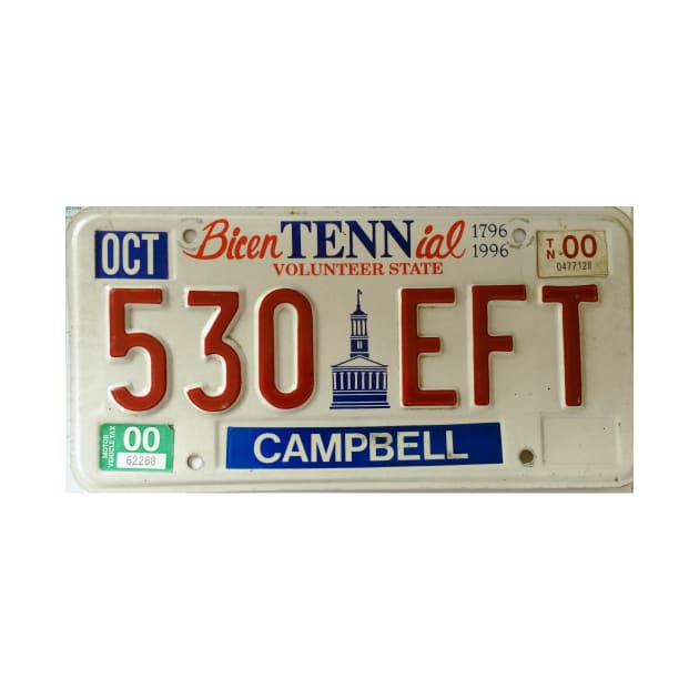 Tennessee Licence Plate USA by Andyt