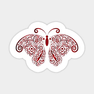 Red butterfly Magnet