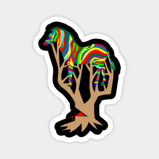 Irony of Life 01 - Zebra tree Magnet