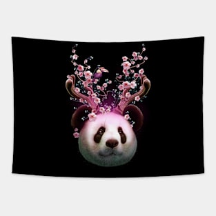 PANDA HORNS UP Tapestry