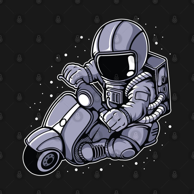 Astronaut and Scooter Matic by kim.id