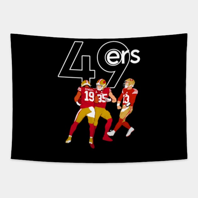 George kittle x Deebo Samuel x Brock Purdy - 49ers Tapestry by Mic jr