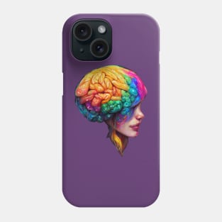 Creative Colourful Human Brain Phone Case