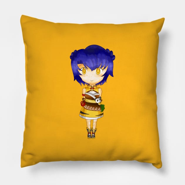 Chibi Xiangling- Genshin Impact Pillow by aishiiart