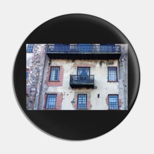 Ironwork Balcony, old building, brickwork Pin