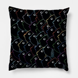 Colorful karps rainbow Pillow