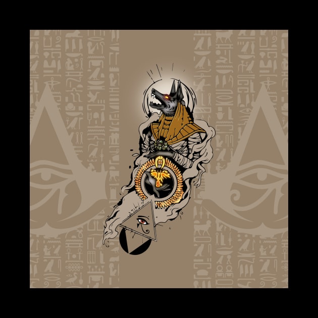 Awesome egyption design, anubis with all seeing eye by Nicky2342