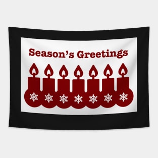 Season’s Greetings, Merry Christmas Tapestry