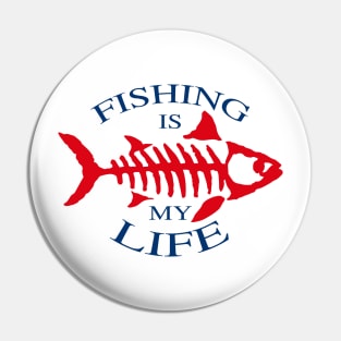 Fishing is My Life  Design Pin