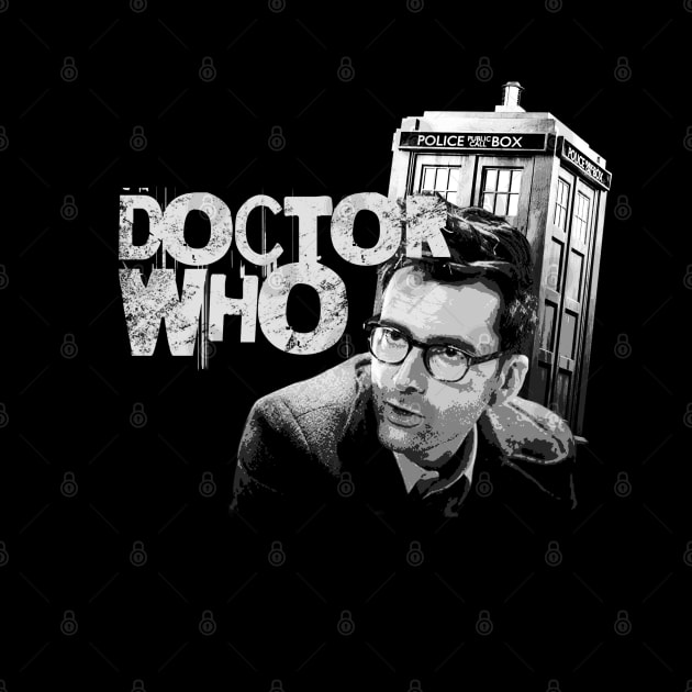 david tennant in doctor who comic style by Shelter Art Space