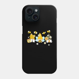 Bee Happy Gnome Bees Sunflower Spring Gnomes Summer Phone Case