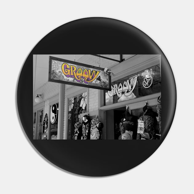 Groovy - Black & White with Color Pin by Toad House Pixels