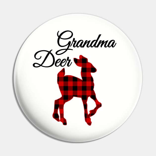 Buffalo Plaid Christmas Deer Pin by MIRO-07