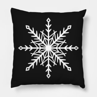 Simple white snowflake Pillow