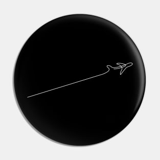 Minimalist line with airplane design Pin