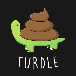 TURDLE Turtle Lover Funny Poop Pun T-Shirt