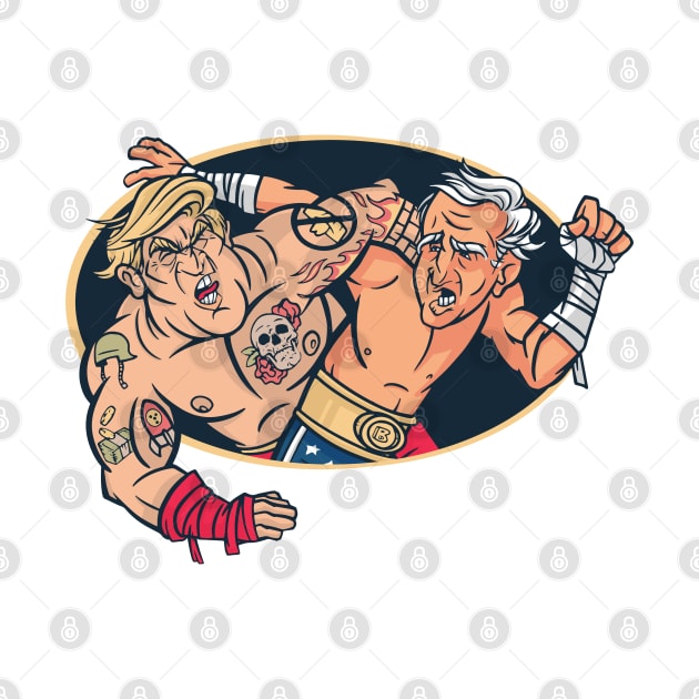 Trump biden wrestling by MARCHY