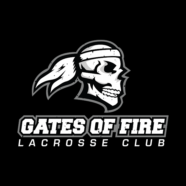 Gates of Fire Lacrosse Club Grey Weathered Logo by GatesOfFire