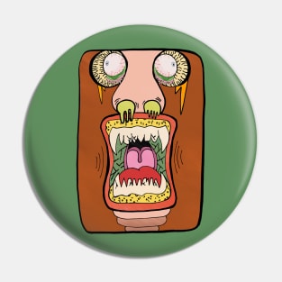Monster Face Pin