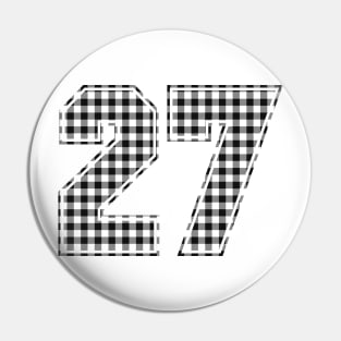 Plaid Number - 27 - Dark Pin