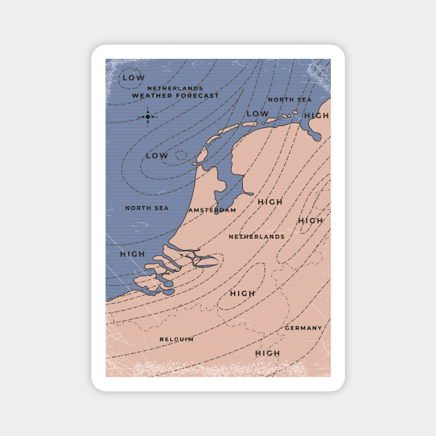 Netherlands Weather map Magnet by nickemporium1