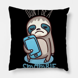 Smombie Sloth, Bored Sloth With Mobile Phone Pillow