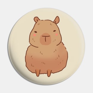 Funny capybara illustration Pin