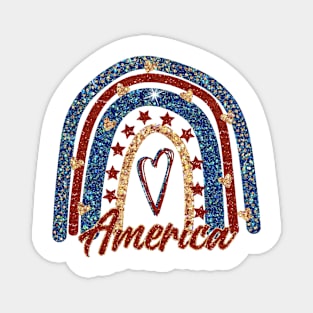 Rainbow America Magnet