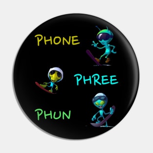 Phone Phree Phun TShirt Pin