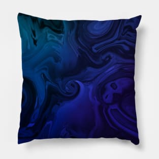 Purple Ombre Marble Goth Acrylic Fluid Pour Pillow