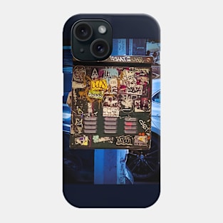 Blue Graffiti NYC Streets Stickers Phone Case