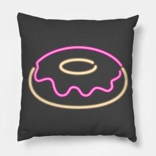 80's Gift 80s Retro Neon Sign Donut Pillow