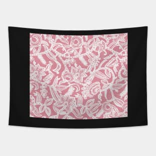 Vintage floral lace (pink) Tapestry