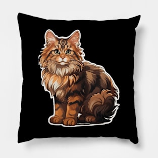 Captivating Cat - Cute Animal Design for Cat Lovers Pillow