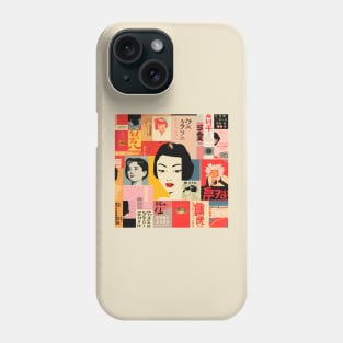 Montage of japanese cultural references to japan Phone Case