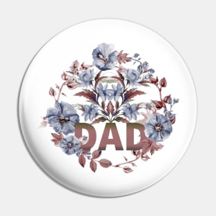 Forget Me Not Floral Wreath Dad Pin