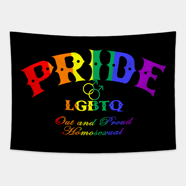Gay Pride - CBs style - Pride Flag Tapestry by ianscott76