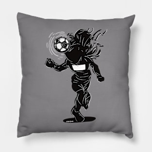 Footballer Silhouette 1 Pillow