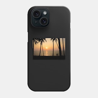 Tropical beach at sunset (Artistic) Phone Case