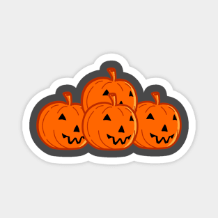 Smiling Halloween Pumpkins Magnet