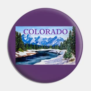 Colorado mountains Pin