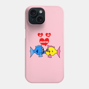 Be My Valentine Kissing Fish Phone Case