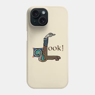 Look! Manicule W 14C Maastricht Psalter parody Phone Case