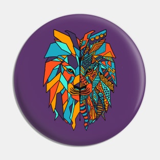 Abstract Lion Pin