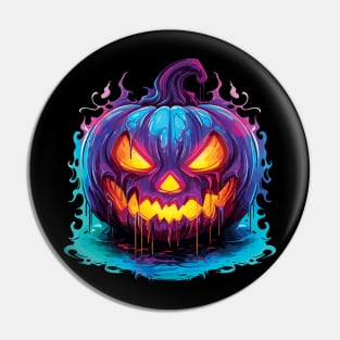 Holographic Halloween Creepy Pumpkin Pin