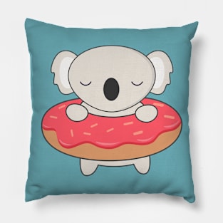 Kawaii Cute Koala With Donut Pillow