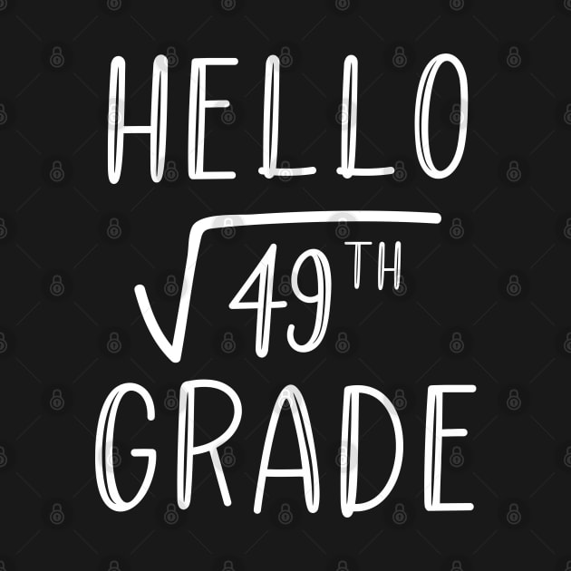 Hello Square Root of 49 Grade by ArtedPool