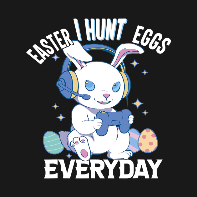 I hunt Easter eggs everyday gaming rabbit by omorihisoka