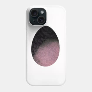 Easter egg - simple pink-black watercolor abstract with drops, smears, stripes and stains  Design for background, cover and packaging, Easter and food illustration, greeting card. Phone Case