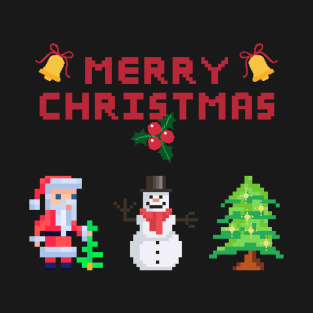 Merry Christmas pixel T-Shirt